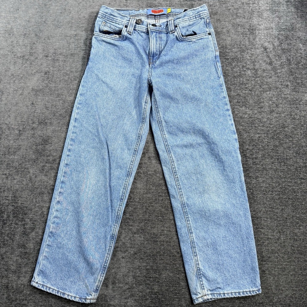 Empyre Boys Straight Light Blue Jeans Size 25 Adjustable Waist Denim Casual